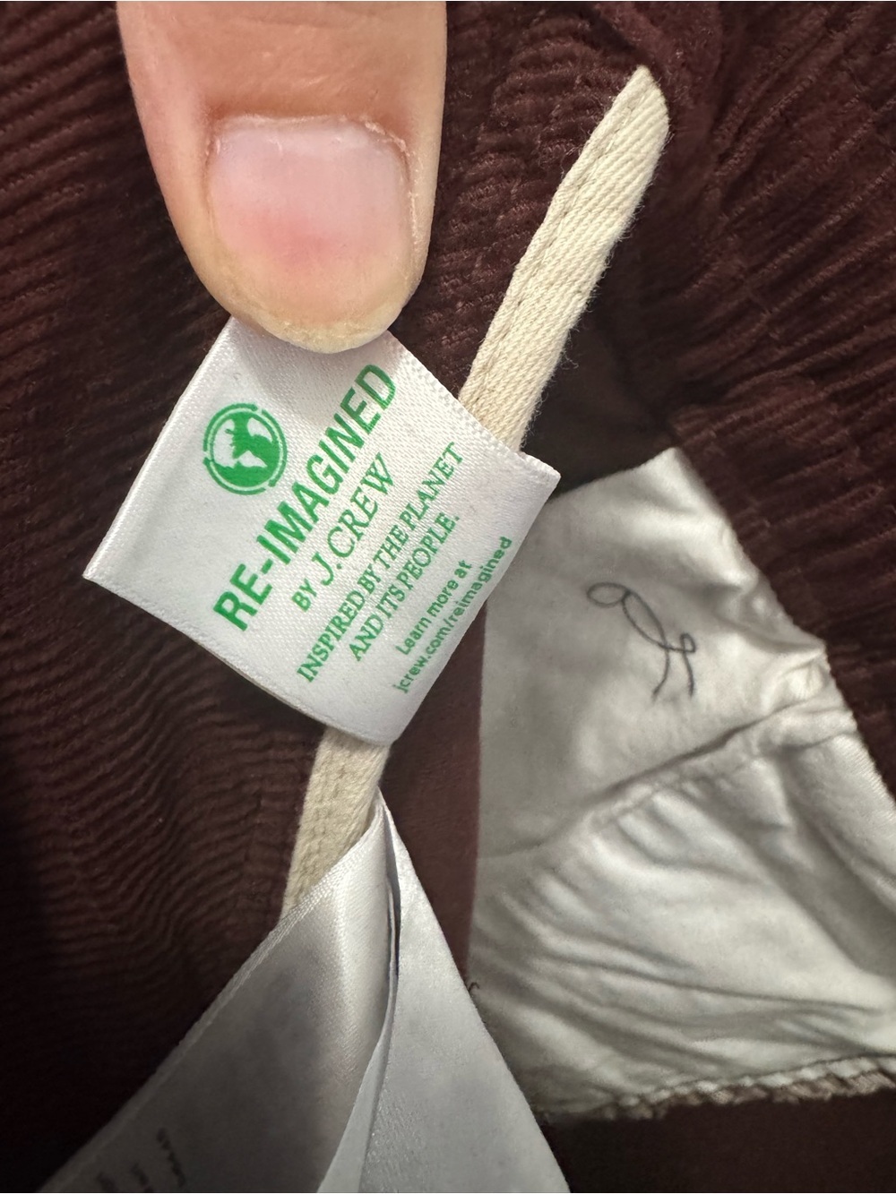 J. Crew Men's Corduroy Drawstring Pants in Burgundy - Picture 7 of 8
